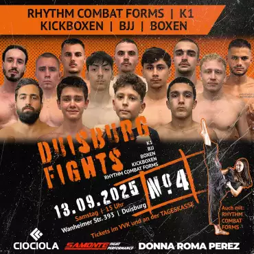 Samonte Duisburg Fights No 4 13-09-2025 15 Uhr - Plakat